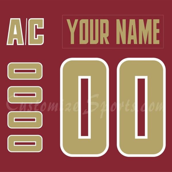 NCAA Boston College Eagles Customized Number Kit For 2011-2015 Away Hockey Jersey