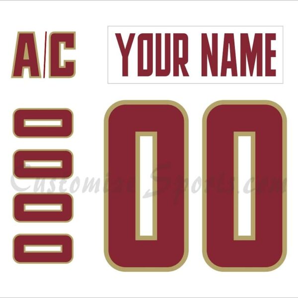 NCAA Boston College Eagles Customized Number Kit For 2011-2015 Home Hockey Jersey