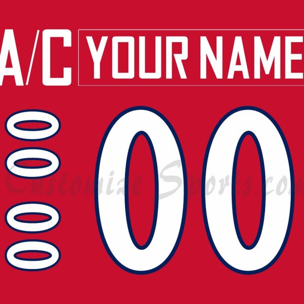 IIHF Team Czech Republic Customized Number Kit For 2010 Olympic Red Jersey