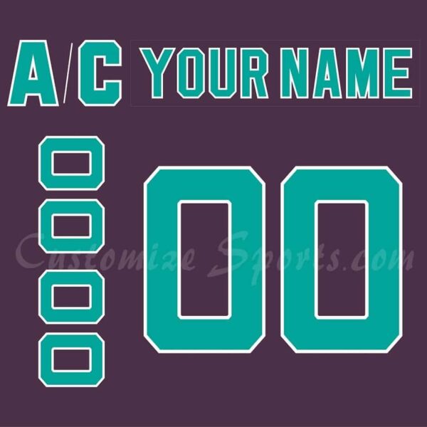 Detroit Vipers Customized Number Kit for 1996-1997 Away Jersey