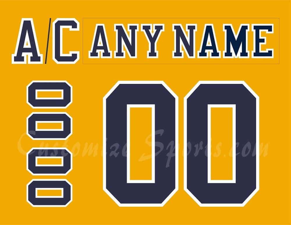 Erie Otters Customized Number Kit For 2013-2016 3rd Jersey