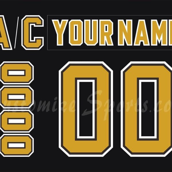 NCAA Michigan Tech Huskies Customized Number Kit For 1995-1998 Black Hockey Jersey