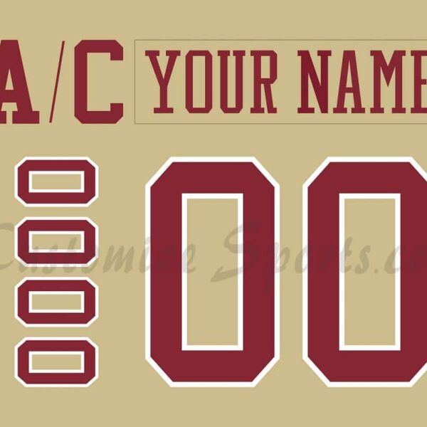 NCAA Boston College Eagles Customized Number Kit For 2016-2019 3rd Hockey Jersey