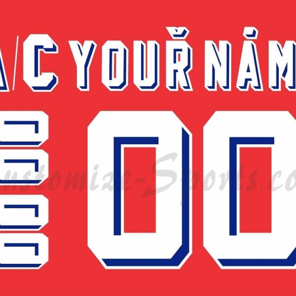 IIHF Team Czechoslovakia Customized Number Kit For 1976-1989 Red Hockey Jersey