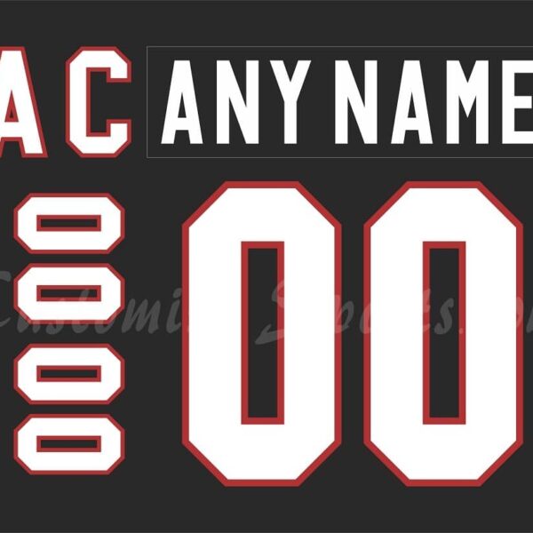 IIHF Team Japan Customized Number Kit for 2013 Black Hockey Jersey