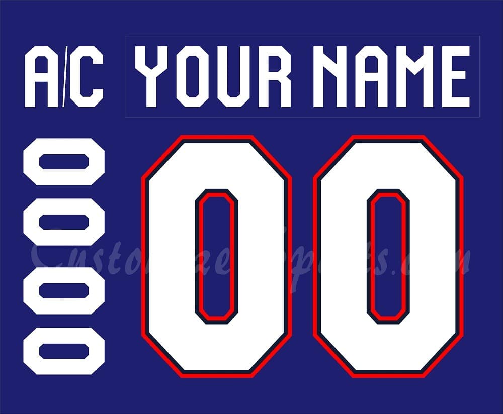 IIHF Team USA WJC Customized Number Kit for 2022 Blue Hockey Jersey
