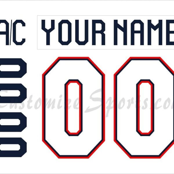 IIHF Team USA WJC Customized Number Kit for 2022 White Hockey Jersey