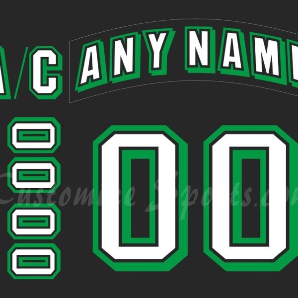 NCAA North Dakota Customized Number Kit For 2004-2006 Black Hockey Jersey