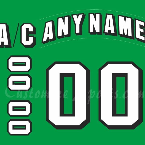 NCAA North Dakota Customized Number Kit For 2004-2006 Green Hockey Jersey