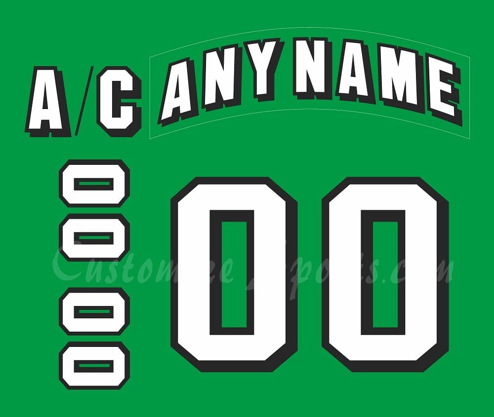 NCAA North Dakota Customized Number Kit For 2004-2006 Green Hockey Jersey