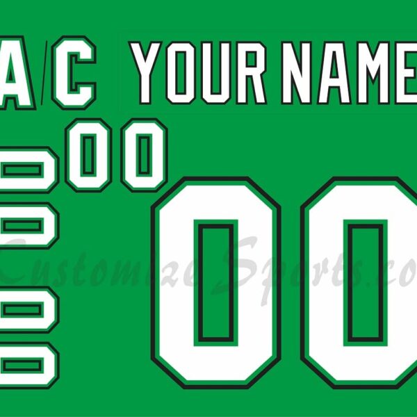 NCAA North Dakota Customized Number Kit For 2012-2017 Green Hockey Jersey