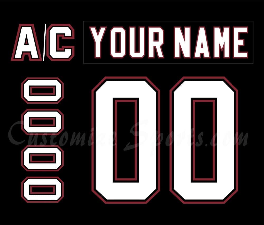 Red Deer Rebels Customized Number Kit For 2010-Present Away Jersey
