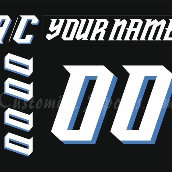 Toledo Walleye Customized Number Kit for 2009-Present 3rd Black Jersey