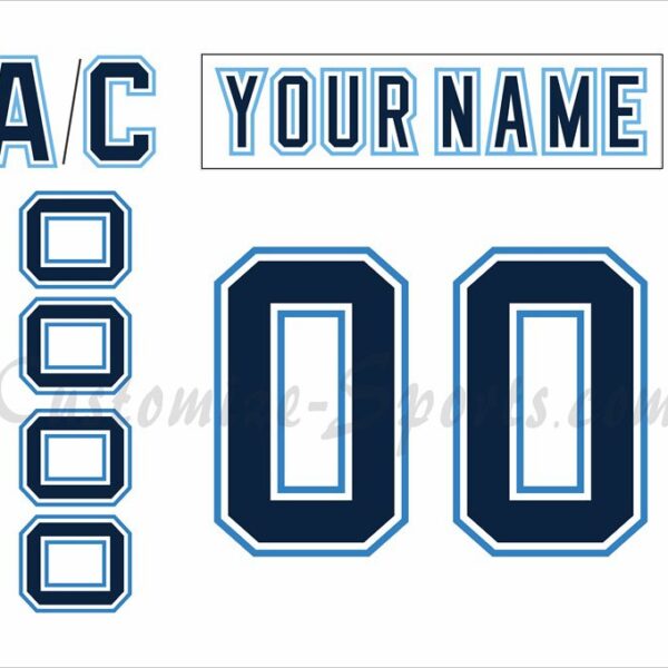 NCAA University of Maine Customized Number Kit For 2011-2017 White Hockey Jersey