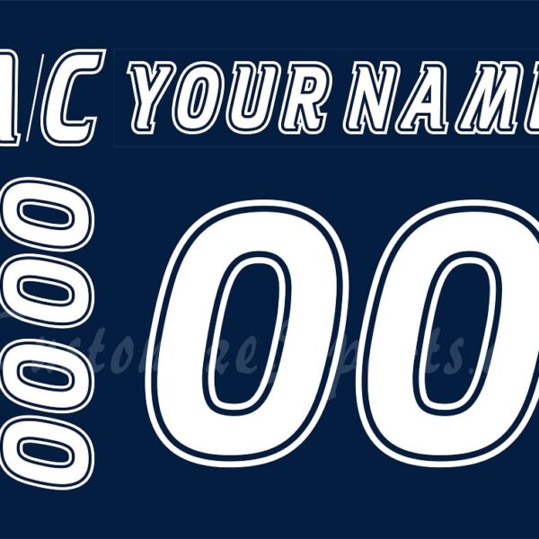 U of New Hampshire Wildcats Number Kit for 2000-2018 Navy Hockey Jersey