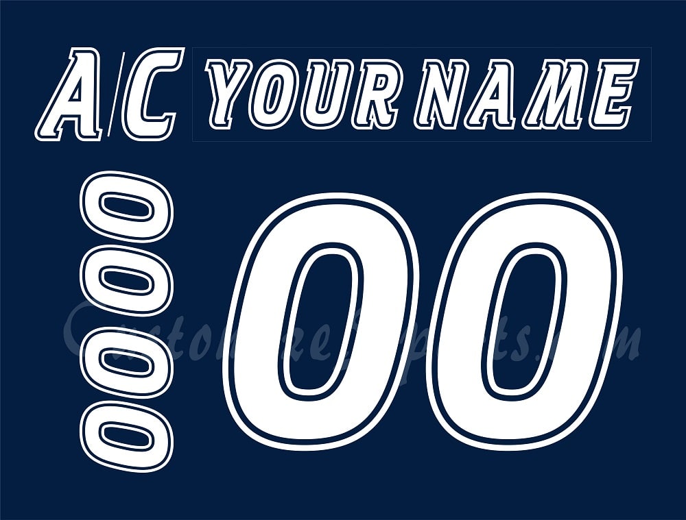 U of New Hampshire Wildcats Number Kit for 2000-2018 Navy Hockey Jersey