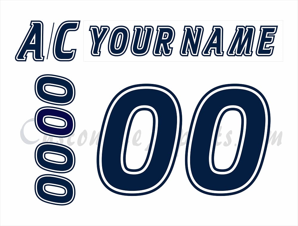 U of New Hampshire Wildcats Number Kit for 2000-2018 White Hockey Jersey