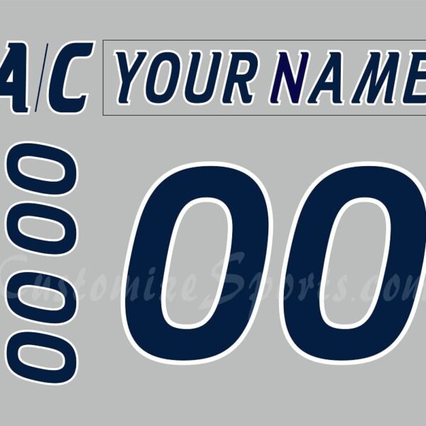 U of New Hampshire Wildcats Number Kit for 2008-2009 Grey Hockey Jersey