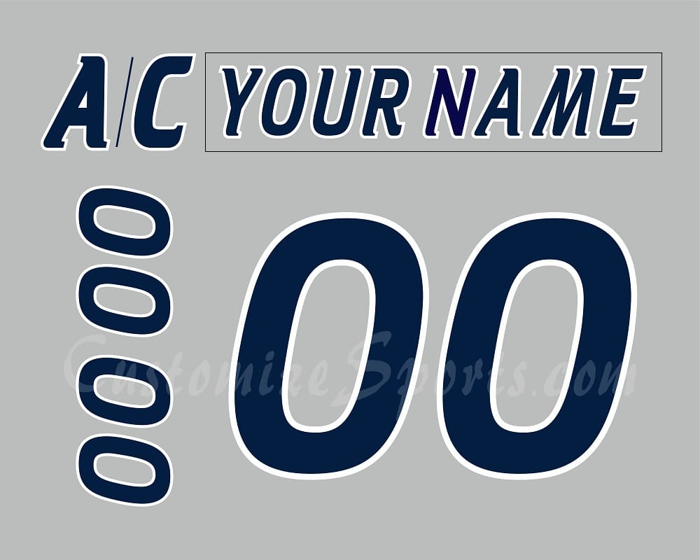 U of New Hampshire Wildcats Number Kit for 2008-2009 Grey Hockey Jersey