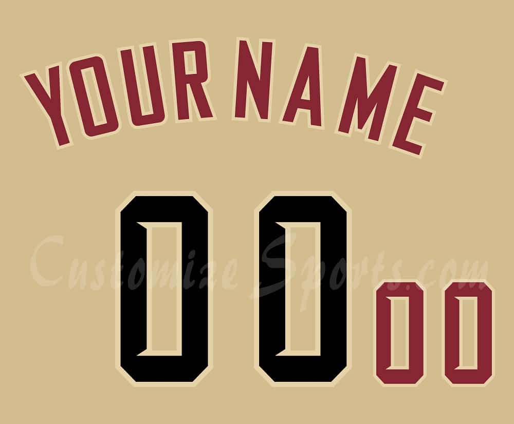 Baseball Arizona Diamondbacks Customized Number Kit for 2021-2023 City Connect Jersey