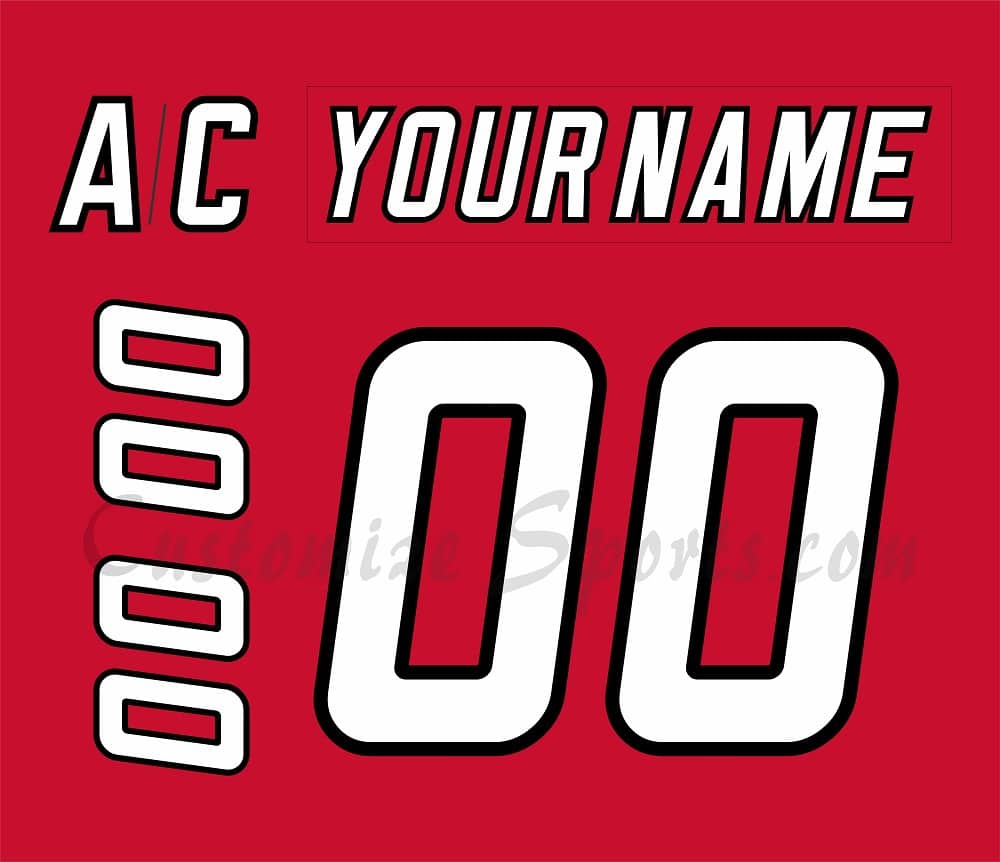 Carolina Hurricanes Customized Number Kit for 2022-2023 3rd Red Jersey