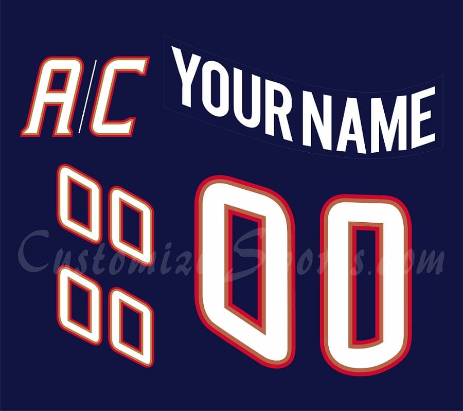 Mississippi Sea Wolves Customized Number Kit for 1999-2000 Away Jersey