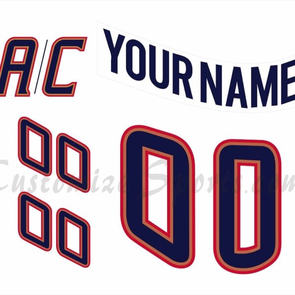 Mississippi Sea Wolves Customized Number Kit for 1999-2000 Home Jersey