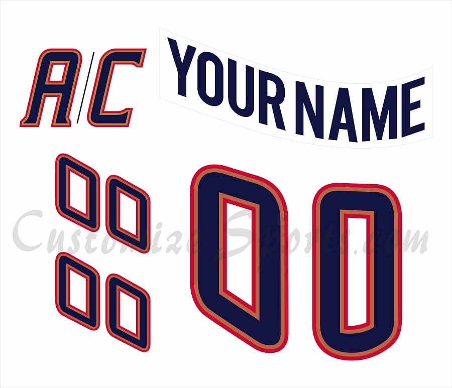 Mississippi Sea Wolves Customized Number Kit for 1999-2000 Home Jersey