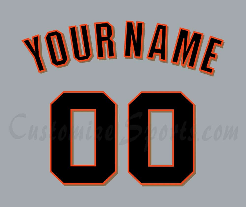 Baseball San Francisco Giants Customized Number Kit For 2012-2013 Road Alternate Jersey