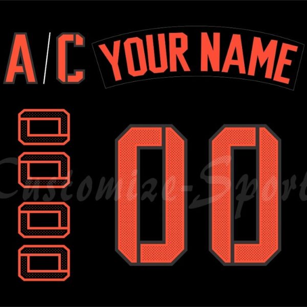 WCH Team North America Customized Number Kit for 2016 Black Jersey