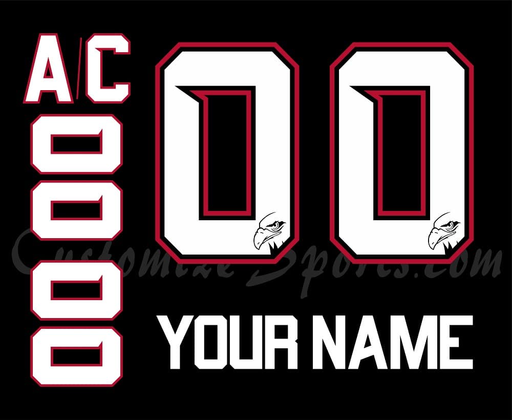 Adler Mannheim Customized Number Kit for 2020-2021 Black Jersey