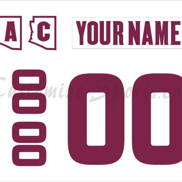 NCAA Arizona State Sun Devils Customized Number Kit For 2021-2022 Home Hockey Jersey