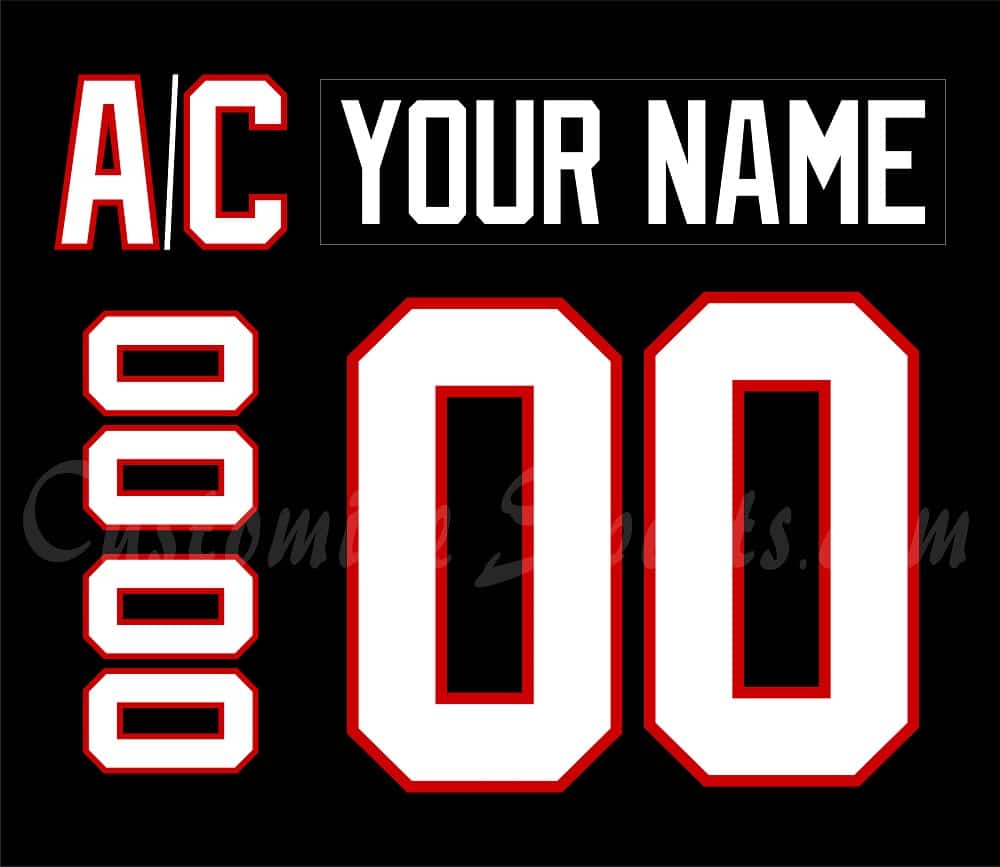 Chicago Steel Customized Number Kit For 2021-Present Black Jersey