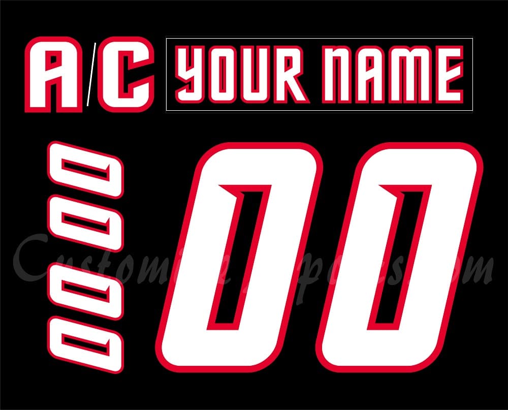 Cincinnati Cyclones Customized Number Kit for 2013-2014 3rd Jersey