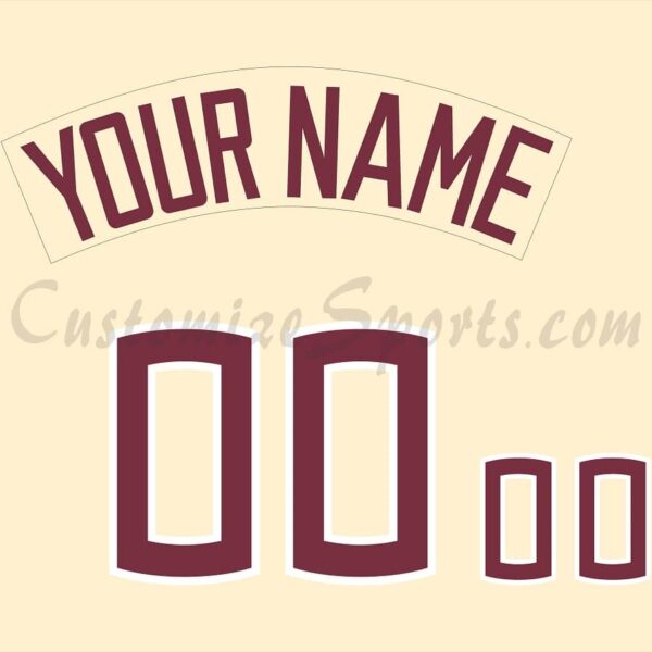 NCAA Florida State Seminoles Customized Number Kit for 2016-2018 Beige Baseball Jersey