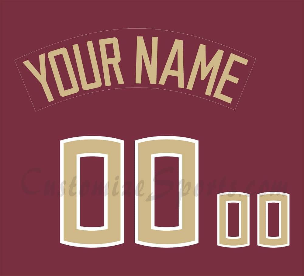NCAA Florida State Seminoles Customized Number Kit for 2016-2018 Maroon Baseball Jersey