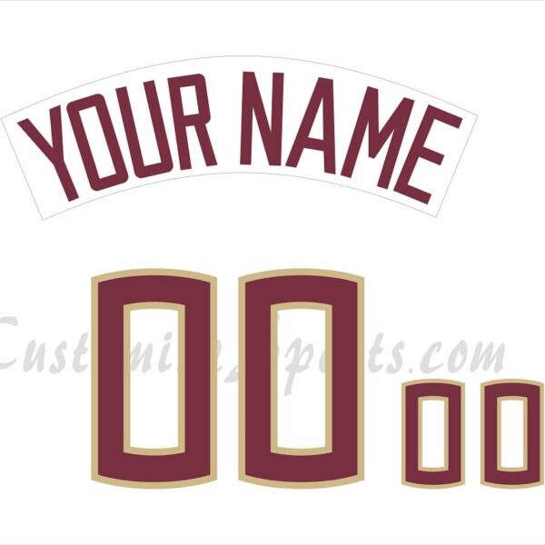 NCAA Florida State Seminoles Customized Number Kit for 2016-2018 White Baseball Jersey