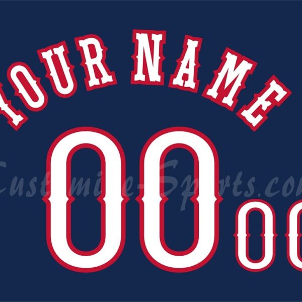 NCAA Fresno State Bulldogs Customized Number Kit for 2013 Navy Baseball Jersey