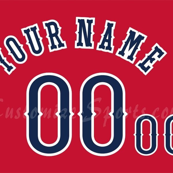 NCAA Fresno State Bulldogs Customized Number Kit for 2013 Red Baseball Jersey