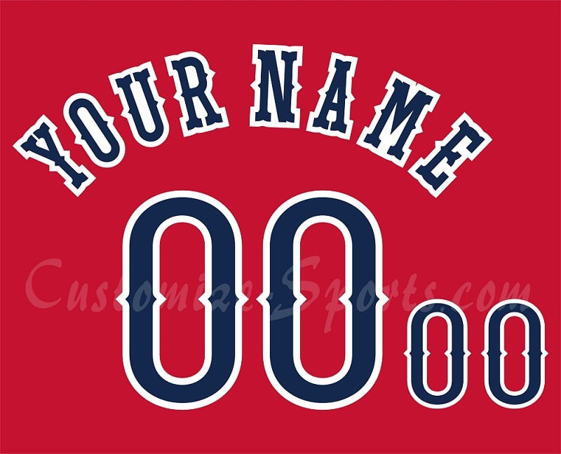 NCAA Fresno State Bulldogs Customized Number Kit for 2013 Red Baseball Jersey