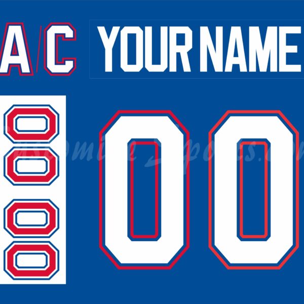 IIHF Team USA Customized Number Kit for 1991 Canada Cup 3rd Jersey