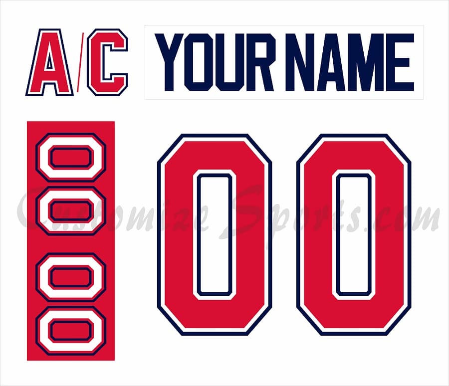 IIHF Team USA Customized Number Kit for 1991 Canada Cup Away Jersey