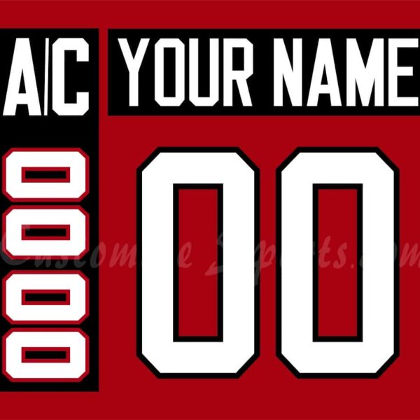 IIHF Team Canada WJC Customized Number Kit for 2022 Red Hockey Jersey