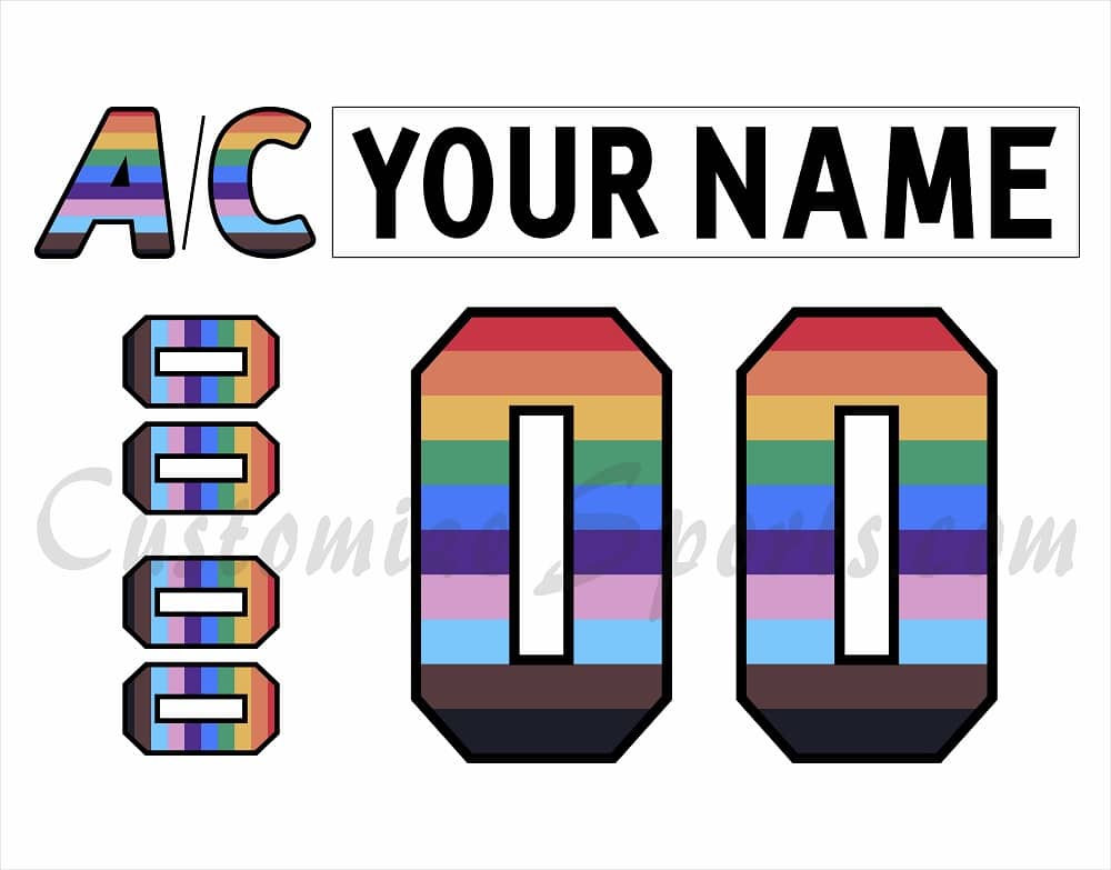 Los Angeles Kings Customized Number Kit For 2017 Pride White Jersey