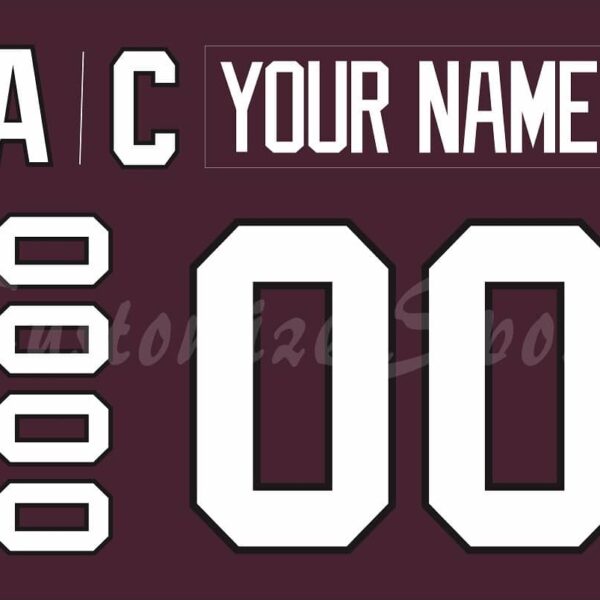 NCAA Union College Customized Number Kit for 2013-2014 Maroon Hockey Jersey