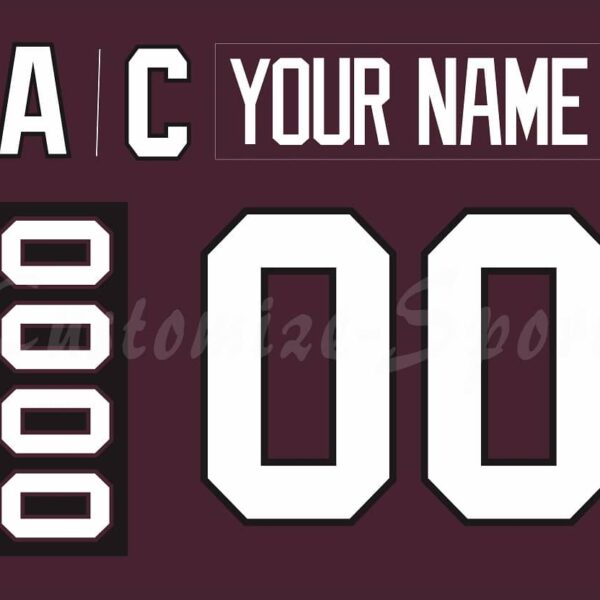 NCAA Union College Customized Number Kit for 2021-2022 Maroon Hockey Jersey