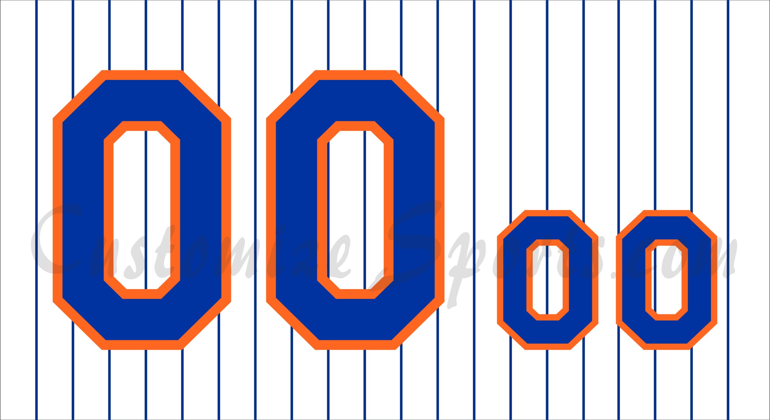 Baseball New York Mets Customized Number Kit for 2000 Turn Back The Clock Jersey