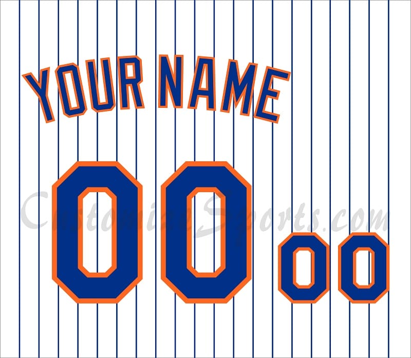 Baseball New York Mets Customized Number Kit for 2002 Turn Back The Clock Jersey