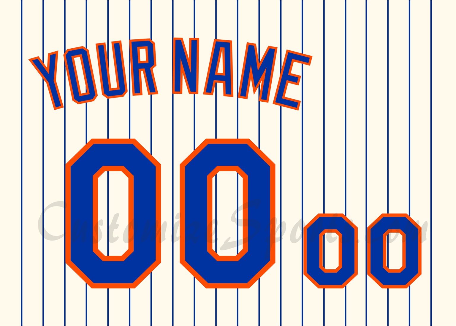 Baseball New York Mets Customized Number Kit for 2012-2014 Home Jersey