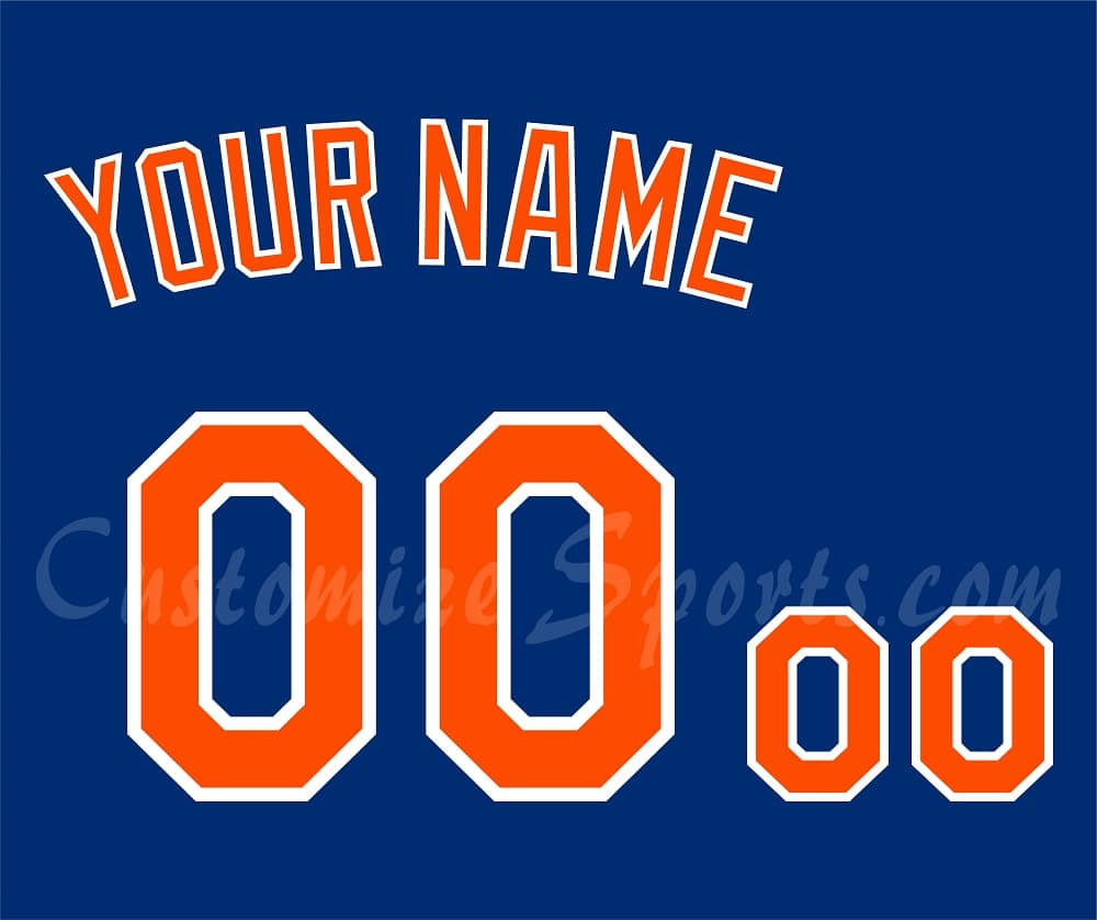 Baseball New York Mets Customized Number Kit for 2016-Present Home Alternate Blue Jersey